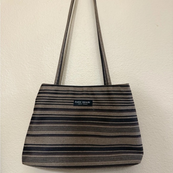 Kate Spade Black and Brown Striped Shoulder Bag - Picture 2 of 2